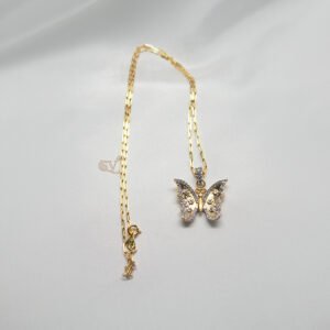 gold plated butterfly pendent chain