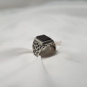 Turkish Gents Ring with Black Stones